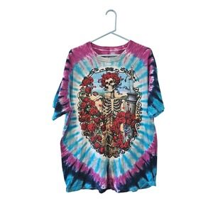 Men's Liquid Blue Grateful Dead 30th Anniversary T-Shirt Tie Dye Concert‎ Sz XL